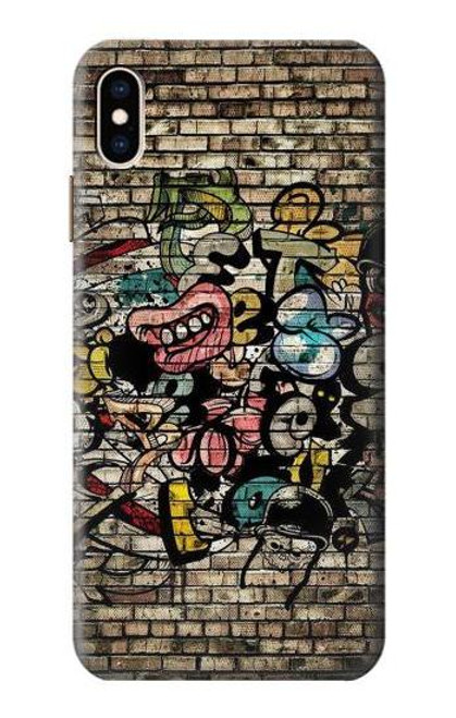 W3394 Graffiti Wall Hard Case and Leather Flip Case For iPhone XS Max