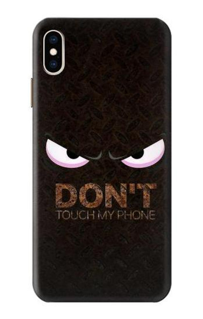 W3412 Do Not Touch My Phone Hard Case and Leather Flip Case For iPhone XS Max