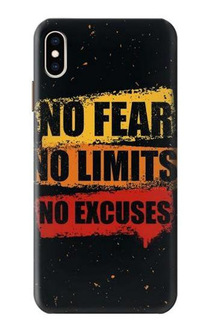 W3492 No Fear Limits Excuses Hard Case and Leather Flip Case For iPhone XS Max