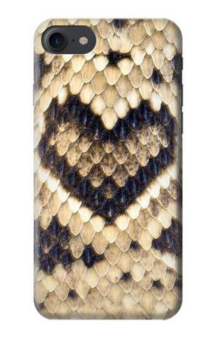 W3417 Diamond Rattle Snake Graphic Print Hard Case and Leather Flip Case For iPhone 7, iPhone 8, iPhone SE (2020) (2022)