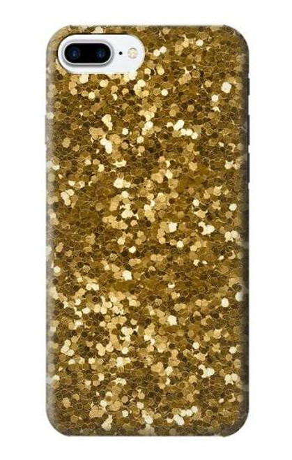 W3388 Gold Glitter Graphic Print Hard Case and Leather Flip Case For iPhone 7 Plus, iPhone 8 Plus
