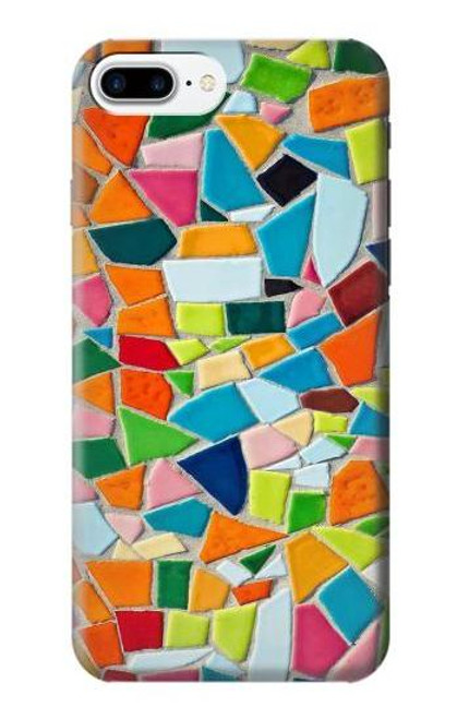W3391 Abstract Art Mosaic Tiles Graphic Hard Case and Leather Flip Case For iPhone 7 Plus, iPhone 8 Plus