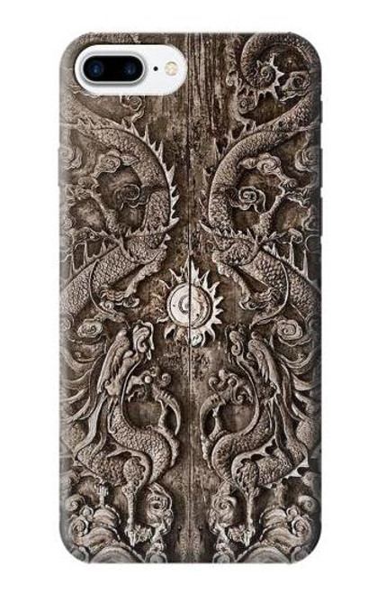 W3395 Dragon Door Hard Case and Leather Flip Case For iPhone 7 Plus, iPhone 8 Plus