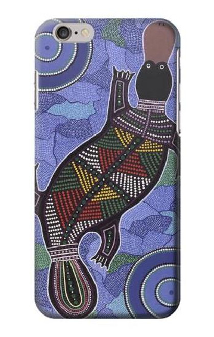 W3387 Platypus Australian Aboriginal Art Hard Case and Leather Flip Case For iPhone 6 6S