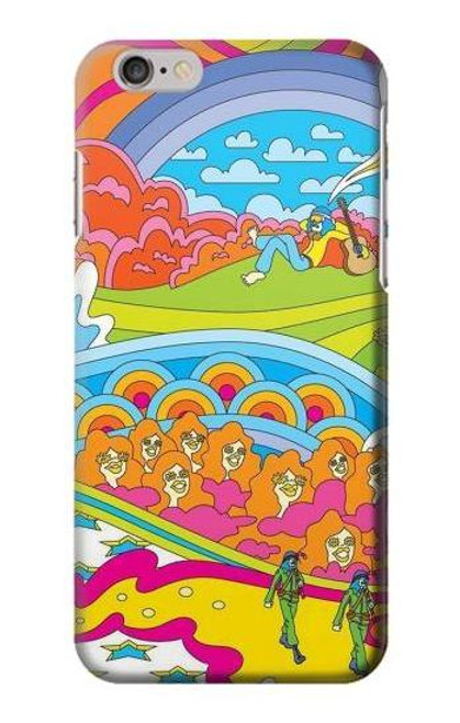 W3407 Hippie Art Hard Case and Leather Flip Case For iPhone 6 6S