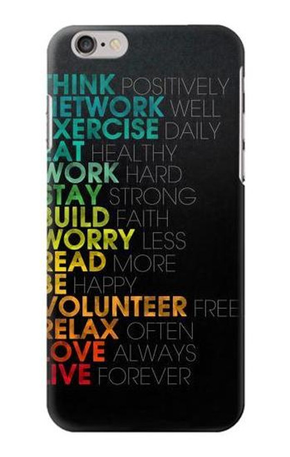 W3523 Think Positive Words Quotes Hard Case and Leather Flip Case For iPhone 6 Plus, iPhone 6s Plus