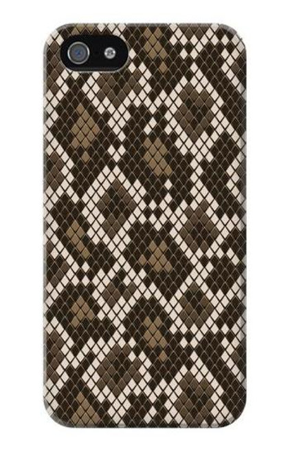 W3389 Seamless Snake Skin Pattern Graphic Hard Case and Leather Flip Case For iPhone 5 5S SE