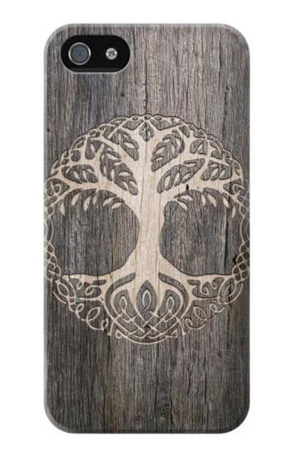 W3591 Viking Tree of Life Symbol Hard Case and Leather Flip Case For iPhone 5 5S SE