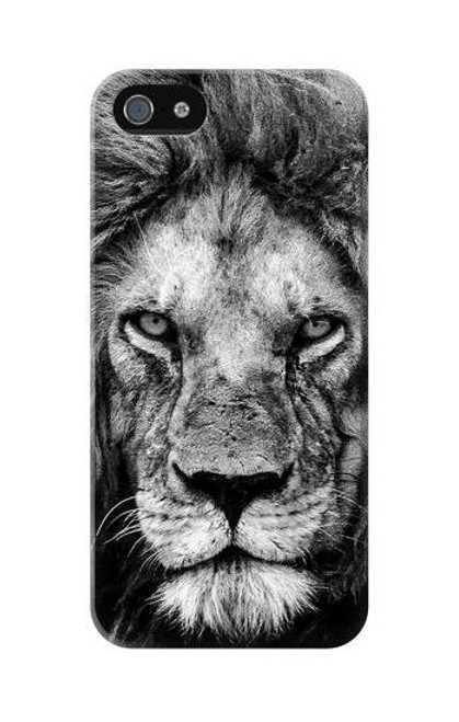 W3372 Lion Face Hard Case and Leather Flip Case For iPhone 5C