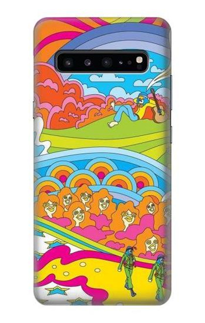 W3407 Hippie Art Hard Case and Leather Flip Case For Samsung Galaxy S10 5G