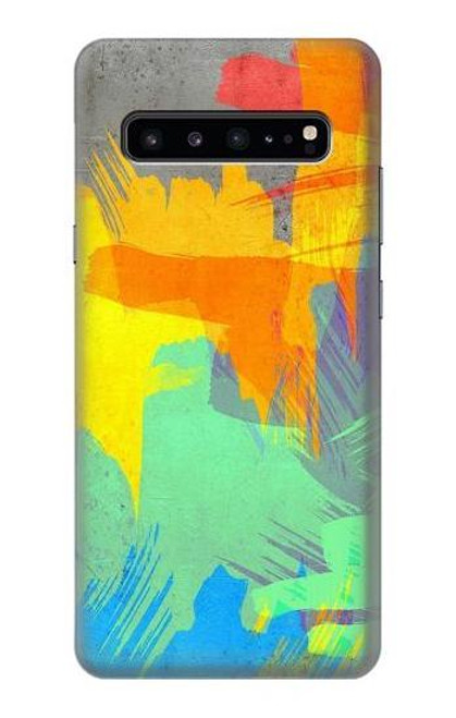 W3423 Brush Stroke Hard Case and Leather Flip Case For Samsung Galaxy S10 5G