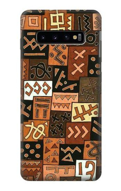 W3460 Mali Art Pattern Hard Case and Leather Flip Case For Samsung Galaxy S10 Plus