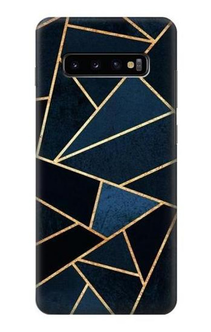 W3479 Navy Blue Graphic Art Hard Case and Leather Flip Case For Samsung Galaxy S10 Plus