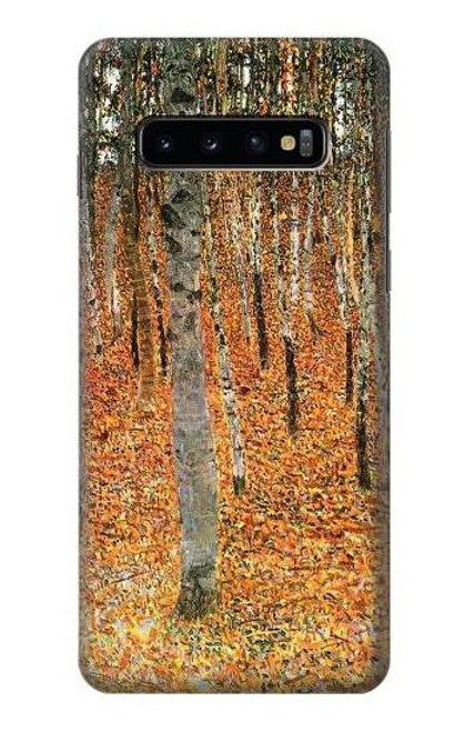 W3380 Gustav Klimt Birch Forest Hard Case and Leather Flip Case For Samsung Galaxy S10