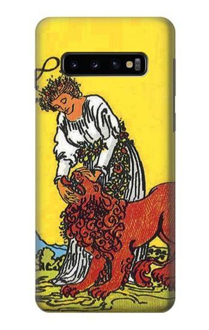 W3458 Strength Tarot Card Hard Case and Leather Flip Case For Samsung Galaxy S10