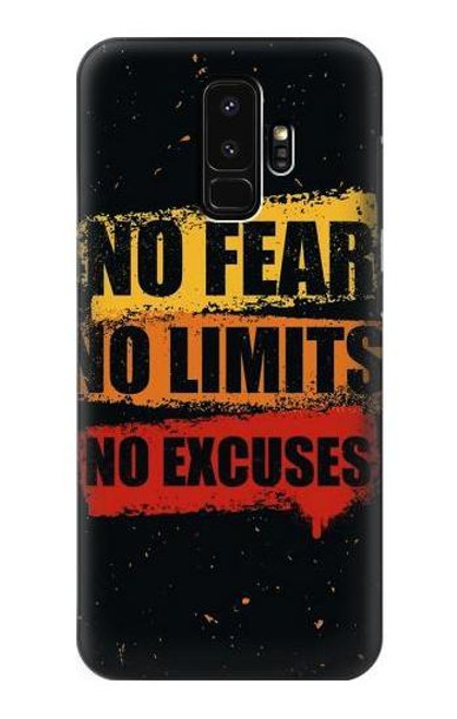 W3492 No Fear Limits Excuses Hard Case and Leather Flip Case For Samsung Galaxy S9 Plus