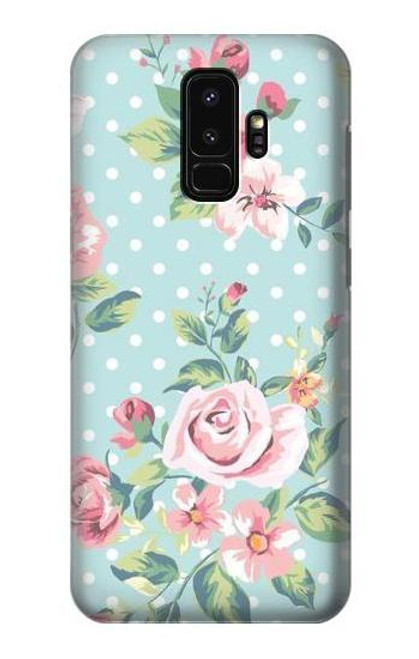 W3494 Vintage Rose Polka Dot Hard Case and Leather Flip Case For Samsung Galaxy S9 Plus