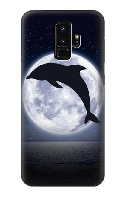 W3510 Dolphin Moon Night Hard Case and Leather Flip Case For Samsung Galaxy S9 Plus