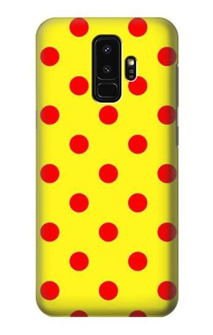 W3526 Red Spot Polka Dot Hard Case and Leather Flip Case For Samsung Galaxy S9 Plus