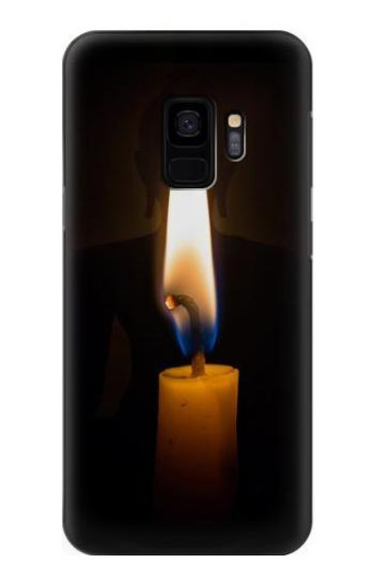 W3530 Buddha Candle Burning Hard Case and Leather Flip Case For Samsung Galaxy S9