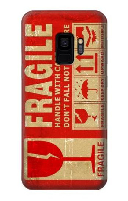 W3552 Vintage Fragile Label Art Hard Case and Leather Flip Case For Samsung Galaxy S9