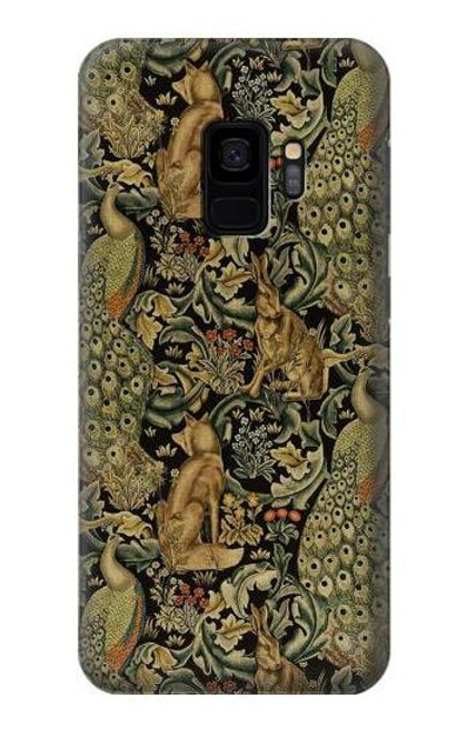 W3661 William Morris Forest Velvet Hard Case and Leather Flip Case For Samsung Galaxy S9