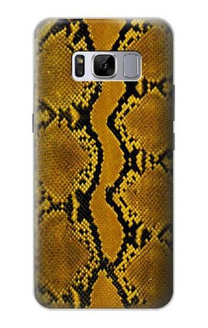 W3365 Yellow Python Skin Graphic Print Hard Case and Leather Flip Case For Samsung Galaxy S8 Plus