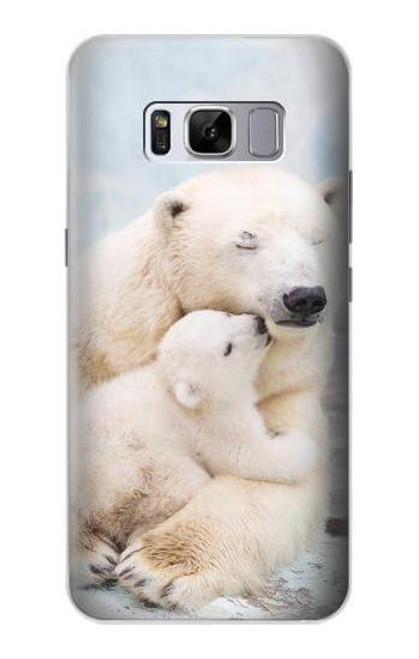 W3373 Polar Bear Hug Family Hard Case and Leather Flip Case For Samsung Galaxy S8