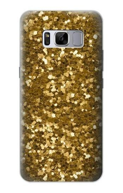 W3388 Gold Glitter Graphic Print Hard Case and Leather Flip Case For Samsung Galaxy S8