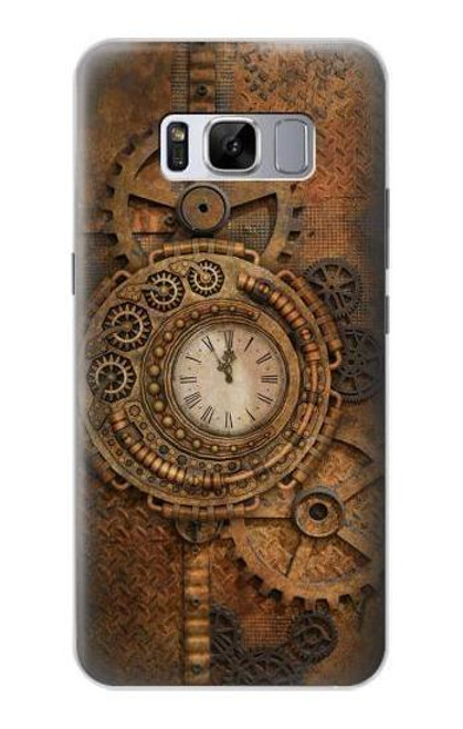 W3401 Clock Gear Streampunk Hard Case and Leather Flip Case For Samsung Galaxy S8