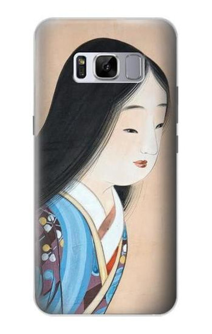 W3483 Japan Beauty Kimono Hard Case and Leather Flip Case For Samsung Galaxy S8