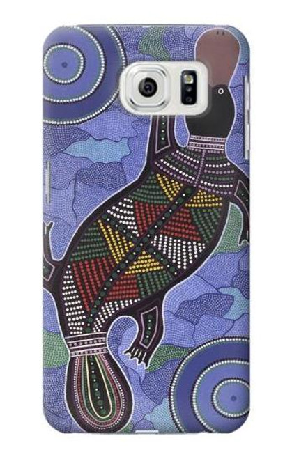 W3387 Platypus Australian Aboriginal Art Hard Case and Leather Flip Case For Samsung Galaxy S7 Edge