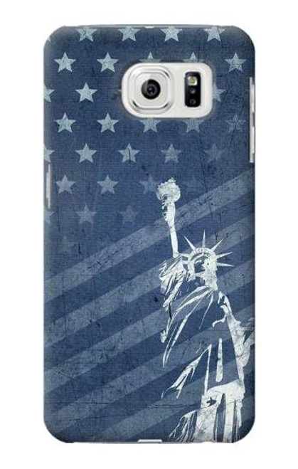 W3450 US Flag Liberty Statue Hard Case and Leather Flip Case For Samsung Galaxy S7 Edge