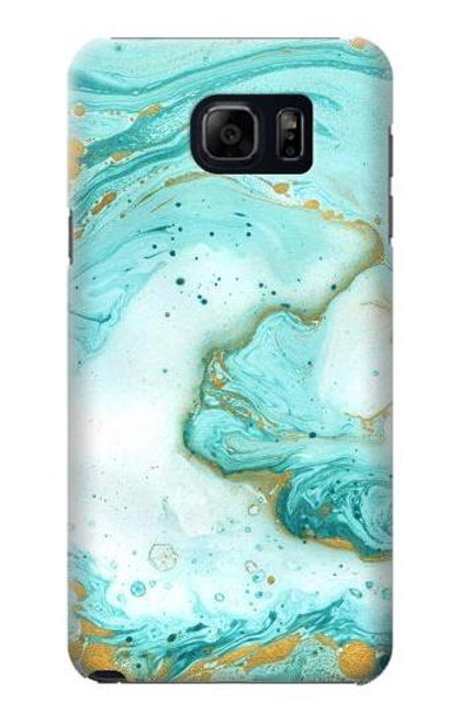 W3399 Green Marble Graphic Print Hard Case and Leather Flip Case For Samsung Galaxy S6 Edge Plus