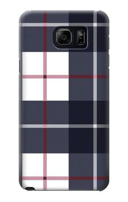 W3452 Plaid Fabric Pattern Hard Case and Leather Flip Case For Samsung Galaxy S6 Edge Plus