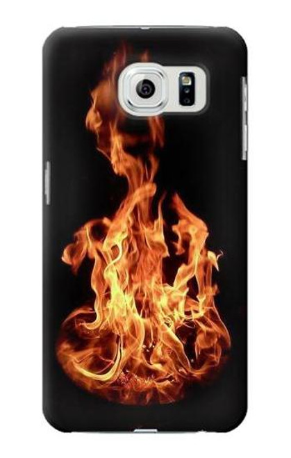 W3379 Fire Frame Hard Case and Leather Flip Case For Samsung Galaxy S6 Edge