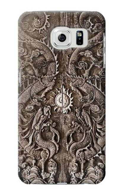 W3395 Dragon Door Hard Case and Leather Flip Case For Samsung Galaxy S6 Edge