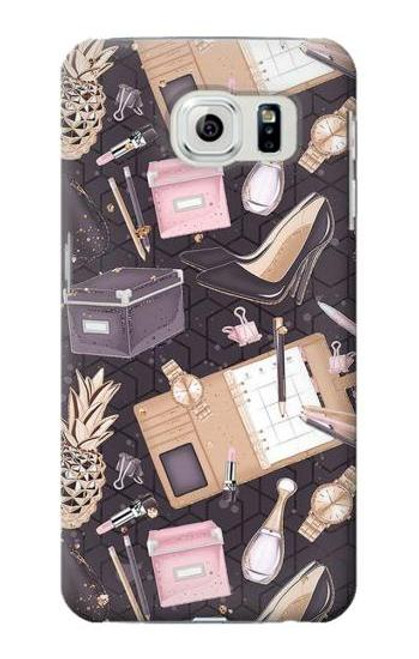 W3448 Fashion Hard Case and Leather Flip Case For Samsung Galaxy S6