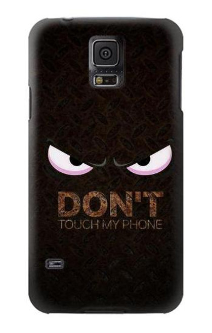 W3412 Do Not Touch My Phone Hard Case and Leather Flip Case For Samsung Galaxy S5