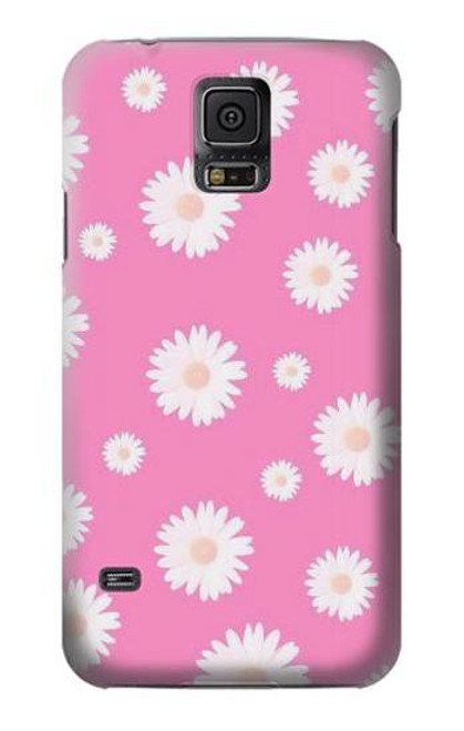 W3500 Pink Floral Pattern Hard Case and Leather Flip Case For Samsung Galaxy S5
