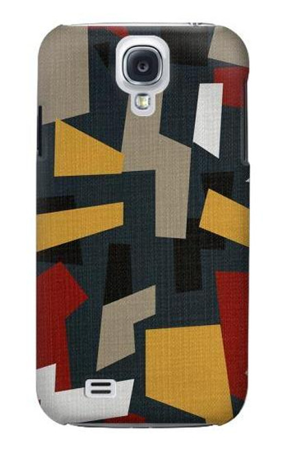 W3386 Abstract Fabric Texture Hard Case and Leather Flip Case For Samsung Galaxy S4