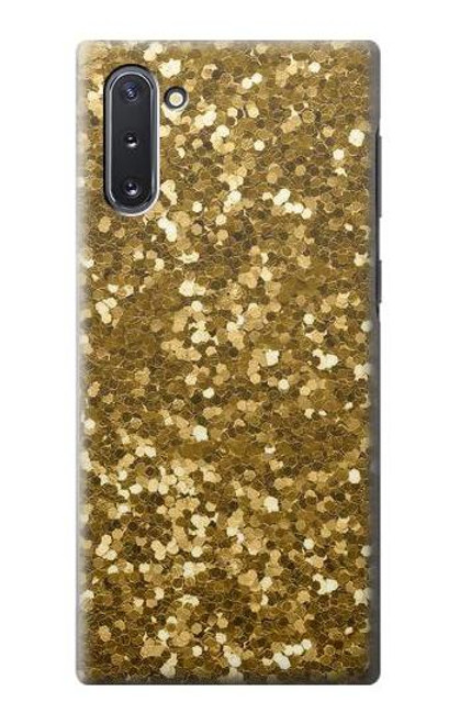 W3388 Gold Glitter Graphic Print Hard Case and Leather Flip Case For Samsung Galaxy Note 10