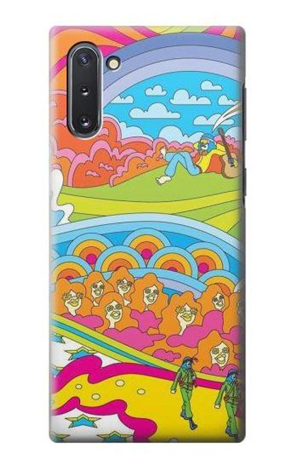 W3407 Hippie Art Hard Case and Leather Flip Case For Samsung Galaxy Note 10