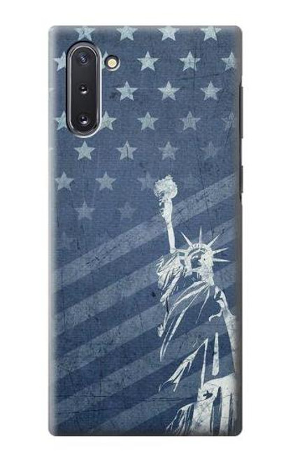 W3450 US Flag Liberty Statue Hard Case and Leather Flip Case For Samsung Galaxy Note 10