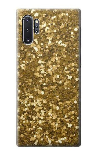 W3388 Gold Glitter Graphic Print Hard Case and Leather Flip Case For Samsung Galaxy Note 10 Plus