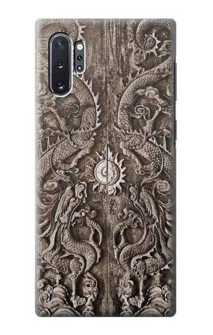 W3395 Dragon Door Hard Case and Leather Flip Case For Samsung Galaxy Note 10 Plus