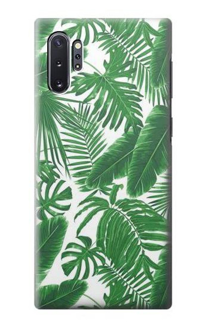 W3457 Paper Palm Monstera Hard Case and Leather Flip Case For Samsung Galaxy Note 10 Plus