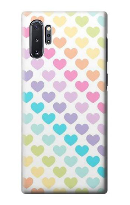 W3499 Colorful Heart Pattern Hard Case and Leather Flip Case For Samsung Galaxy Note 10 Plus