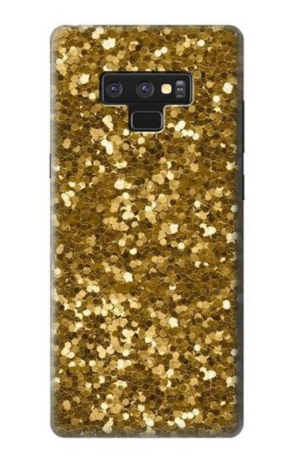 W3388 Gold Glitter Graphic Print Hard Case and Leather Flip Case For Note 9 Samsung Galaxy Note9