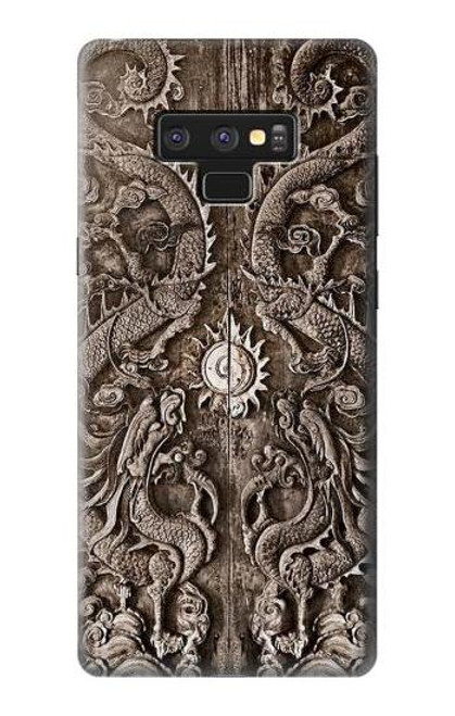 W3395 Dragon Door Hard Case and Leather Flip Case For Note 9 Samsung Galaxy Note9